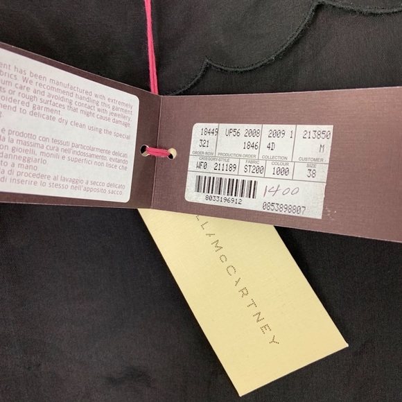 NWT Stella McCartney Black Silk Cocktail Dress 4 - Picture 12 of 14